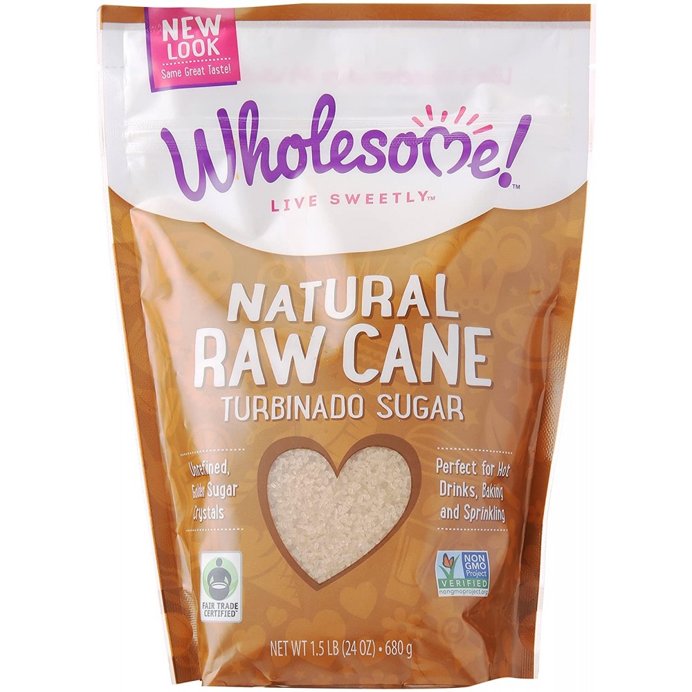 Wholesome Sweeteners Fair Trade Raw Cane Sugar (12x1.5 LB)