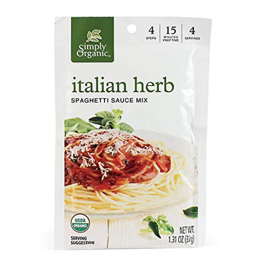 Simply Organic Italian Herb Spag Sauce (12x1.31Oz)