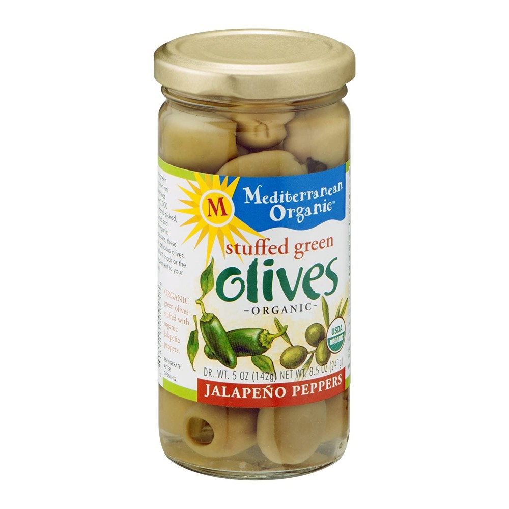 Mediterranean Organics Org Green Stuffed Jalapeno Olives (12x8.5 Oz)