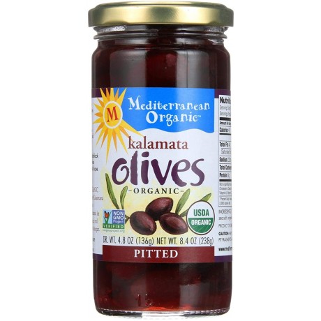 Mediterranean Organics Kalamata Pitted Olives (12x8.1 Oz)