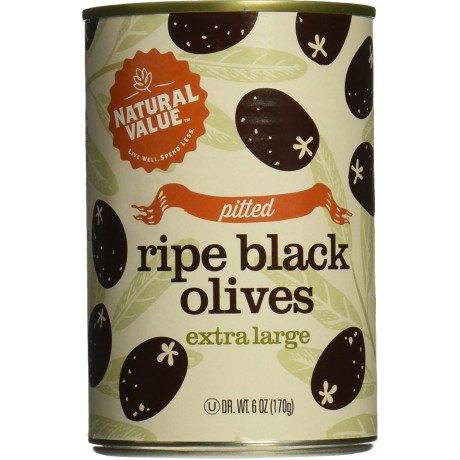 Natural Value Extra Lg Black Olives (24x6OZ )