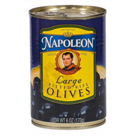 Napoleon Black Pitted Olives (12x6Oz)