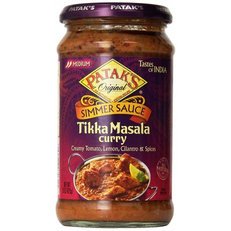 Patak's Tikka Masala Curry Cooking Sauce, Medium (6x15Oz)