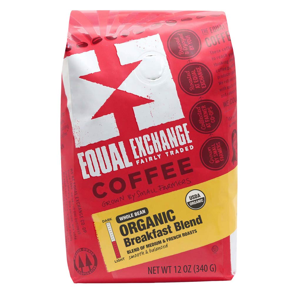 Equal Exchange Breakfast Blend Whole Bean Coffee (6x12 Oz)