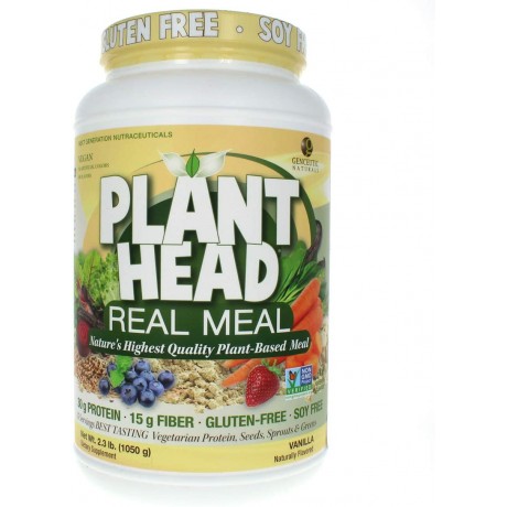 Genceutic Naturals Plant Head Real Meal Vanilla 2.3 lb