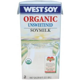 Westsoy Unsweetened Original Organic Soymilk (8x64 Oz)