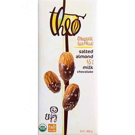 Theo Chocolate Mk Chocolate Slt Almond (12x3OZ )