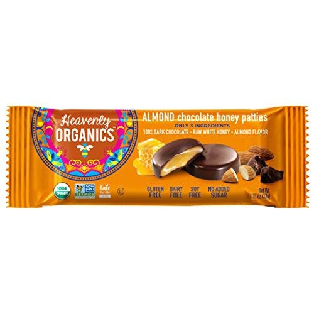 Heavenly Organics Chocolate Almond Honey Patty (16x1.2OZ )