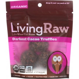 Living Raw Organic Darkest Cacao Truffles (12x1.59 Z )