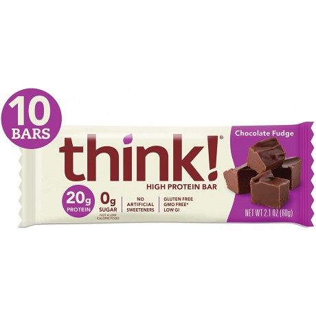 Think Baby Chocolate Fudge Thin Bar (10x2.1 Oz)