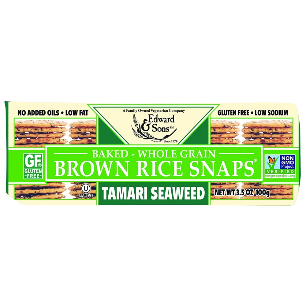 Edward & Sons Tamari Seaweed Fat Free Snaps (12x3.5 Oz)