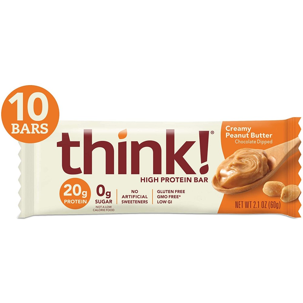 Think Baby Creamy Peanut Butter Thin Bar (10x2.1 Oz)