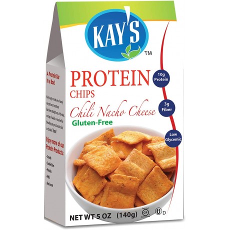 Kay's Naturals Better Balance Protein Chips Chili Nacho Cheese (6 Pack) 5 Oz