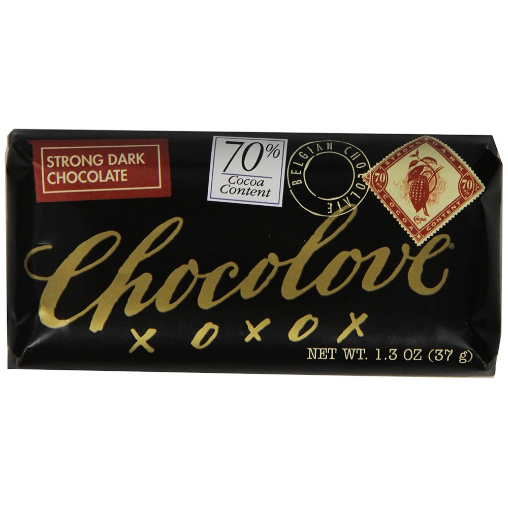 Chocolove Strong Dark Chocolate Mini Bar (12x1.3 Oz)