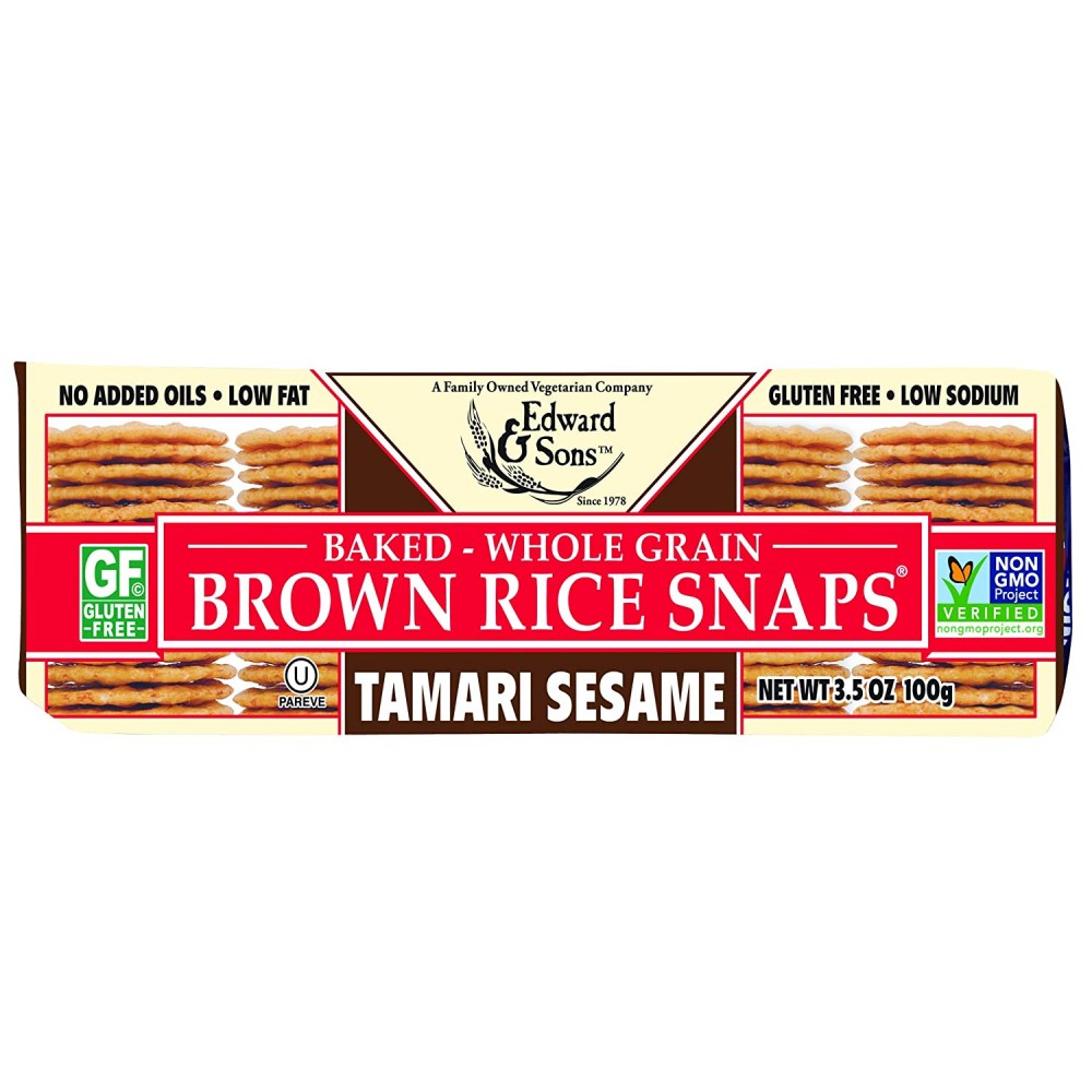 Edward & Sons Tamari Sesame Fat Free Snaps (12x3.5 Oz)