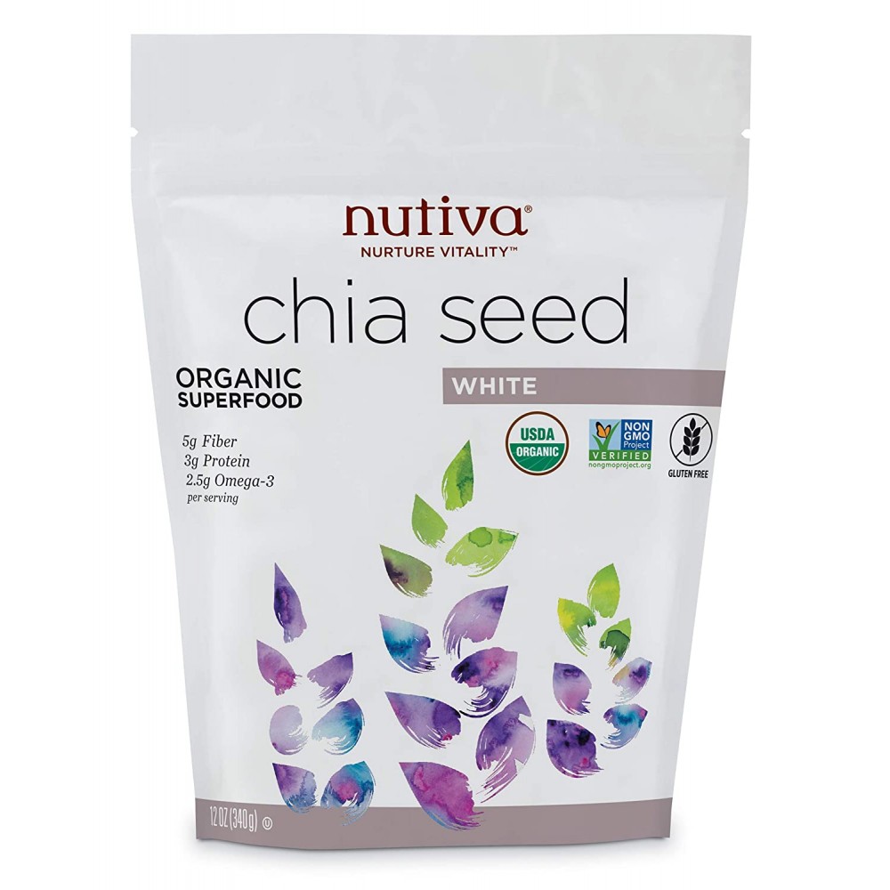 Nutiva Organic White Chia Seeds (1x12 Oz)