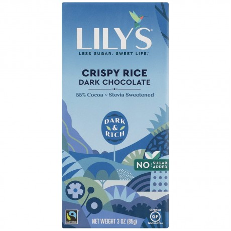 Lily's Crispy Rice Dark Chocolate (12x3 Oz)