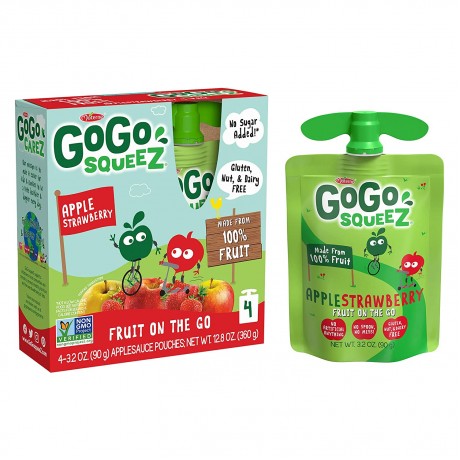 Gogo Squeez Og1 Apple Strawberry(12x4Pack)