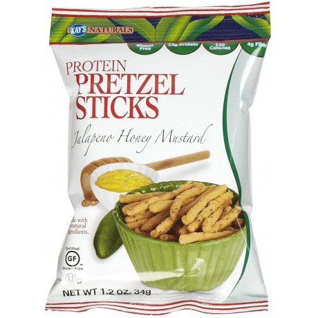 Kay's Naturals Better Balance Pretzel Sticks Jalapeno Honey Mustard 1.2 Oz (6 Pack)