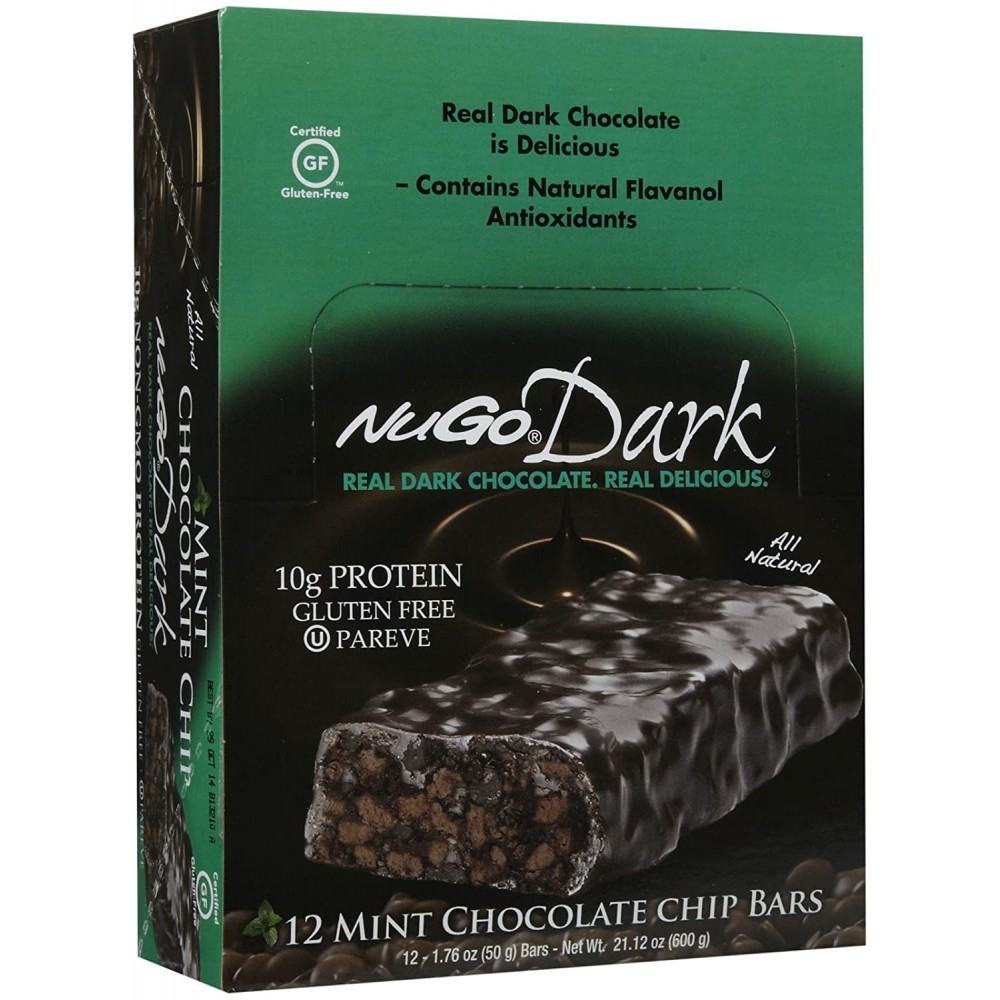 Nugo Dark Mint Chocolate Chip Nutrition Bar (12x1.76 Oz)