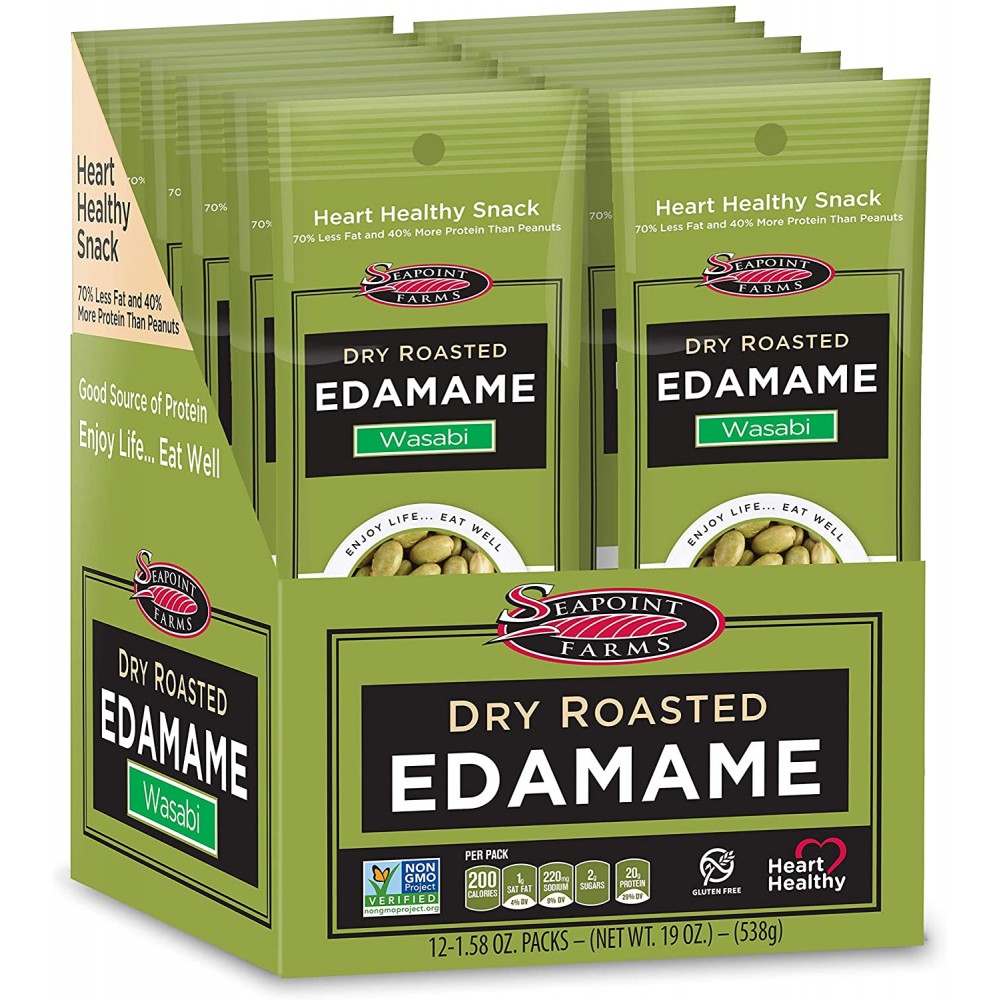 Seapoint Farms Dry Roasted Edm Wasabi (12x1.58OZ )