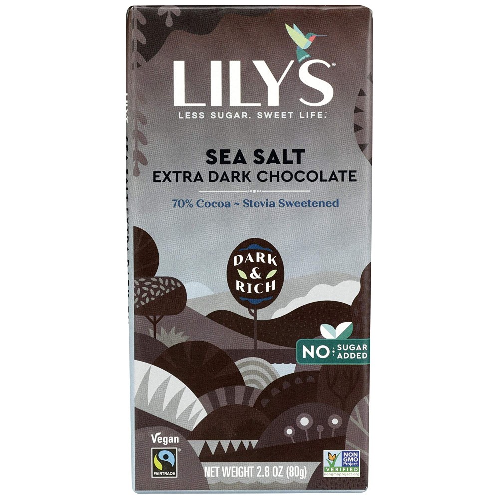 Lily's Dark Chocolate with Stevia Sea Salt (12x2.8 OZ)