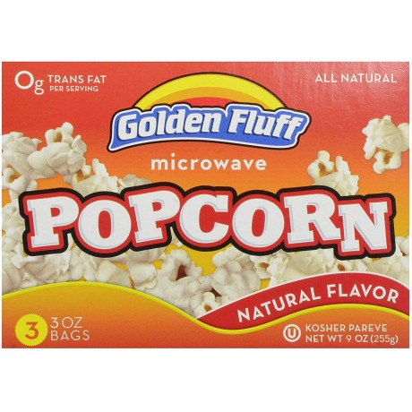 Golden Fluff Popcorn Microwave (12x9OZ )