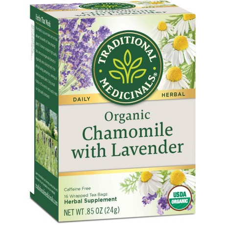 Traditional Medicinals 100% Chamomile Tea wLavender (1x16 Bag)