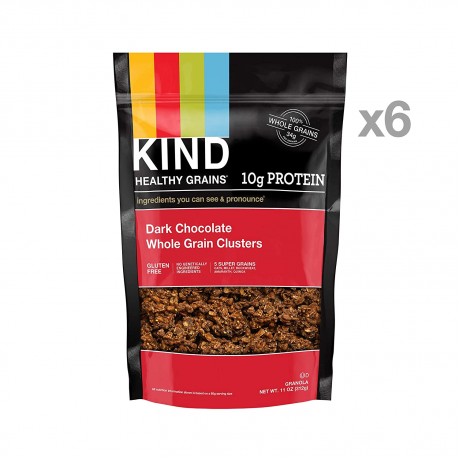 Kind Healthy Grains Dark Chocolate Whole Grain Clusters (6x11 OZ)