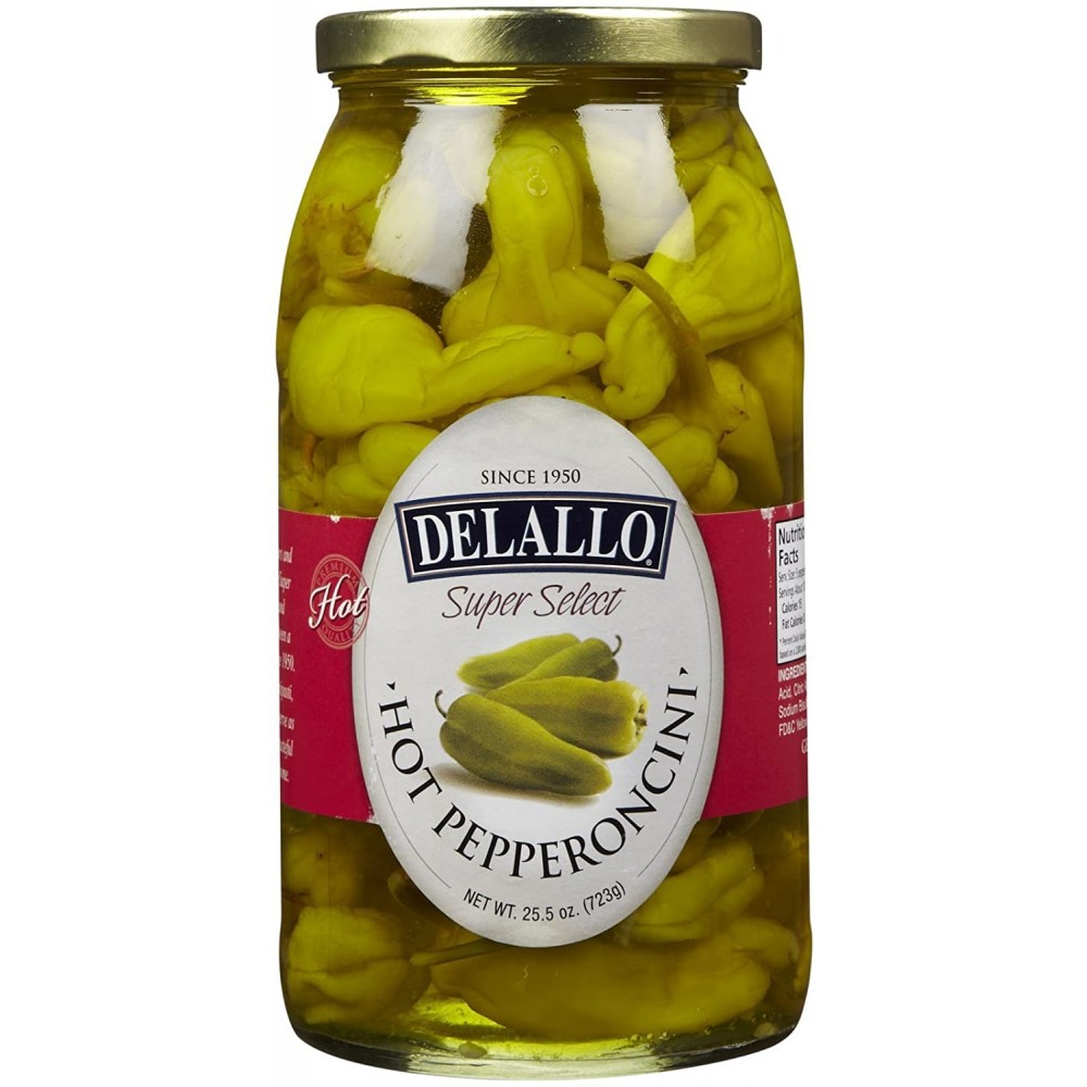 De Lallo Hot Pepperoncini (6x25.5Oz)