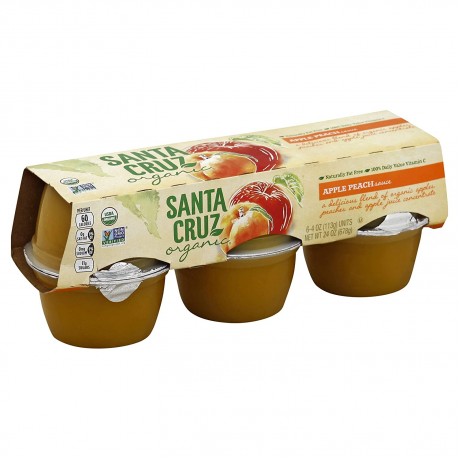 Santa Cruz Organics Apple Pch Sauce Cup (12x6 CT)