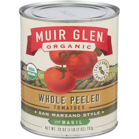 Muir Glen Whole Pls Tomato With Basil (12x28 Oz)